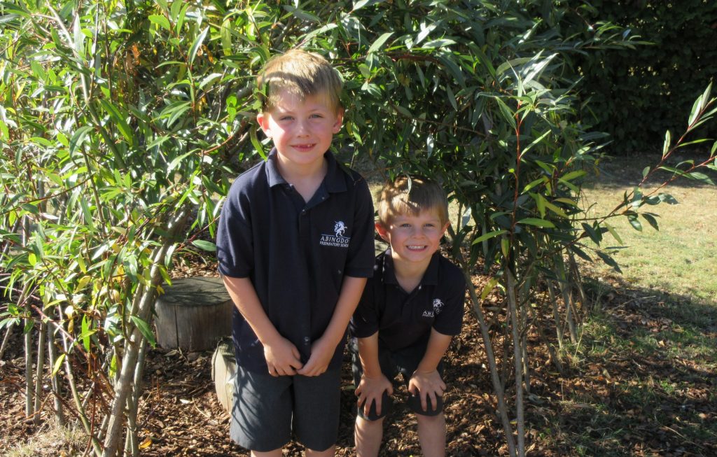 Abingdon Prep pupils outside