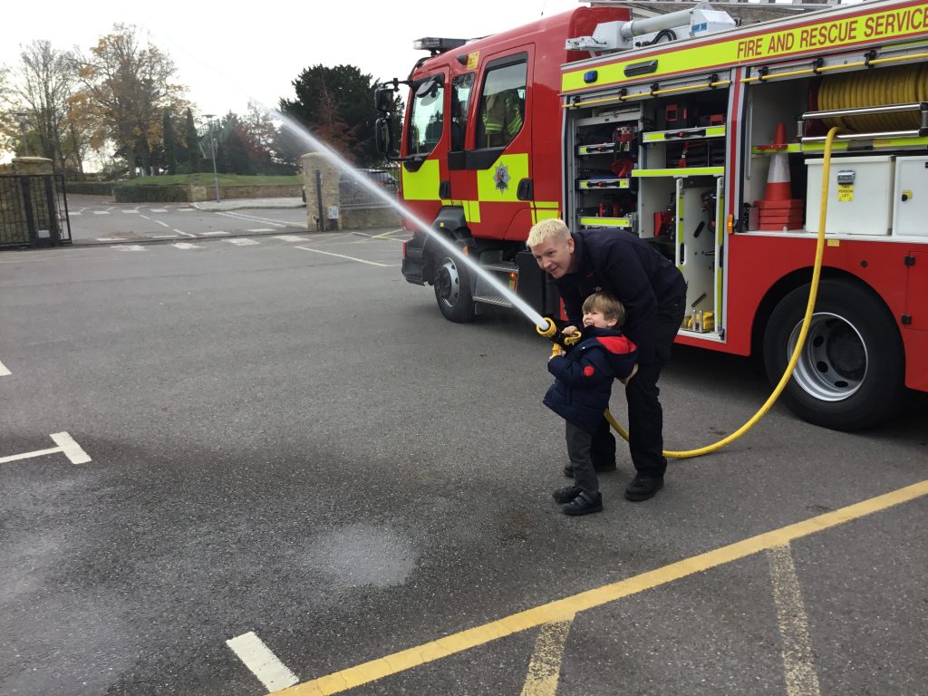 Abingdon Prep firemen visit