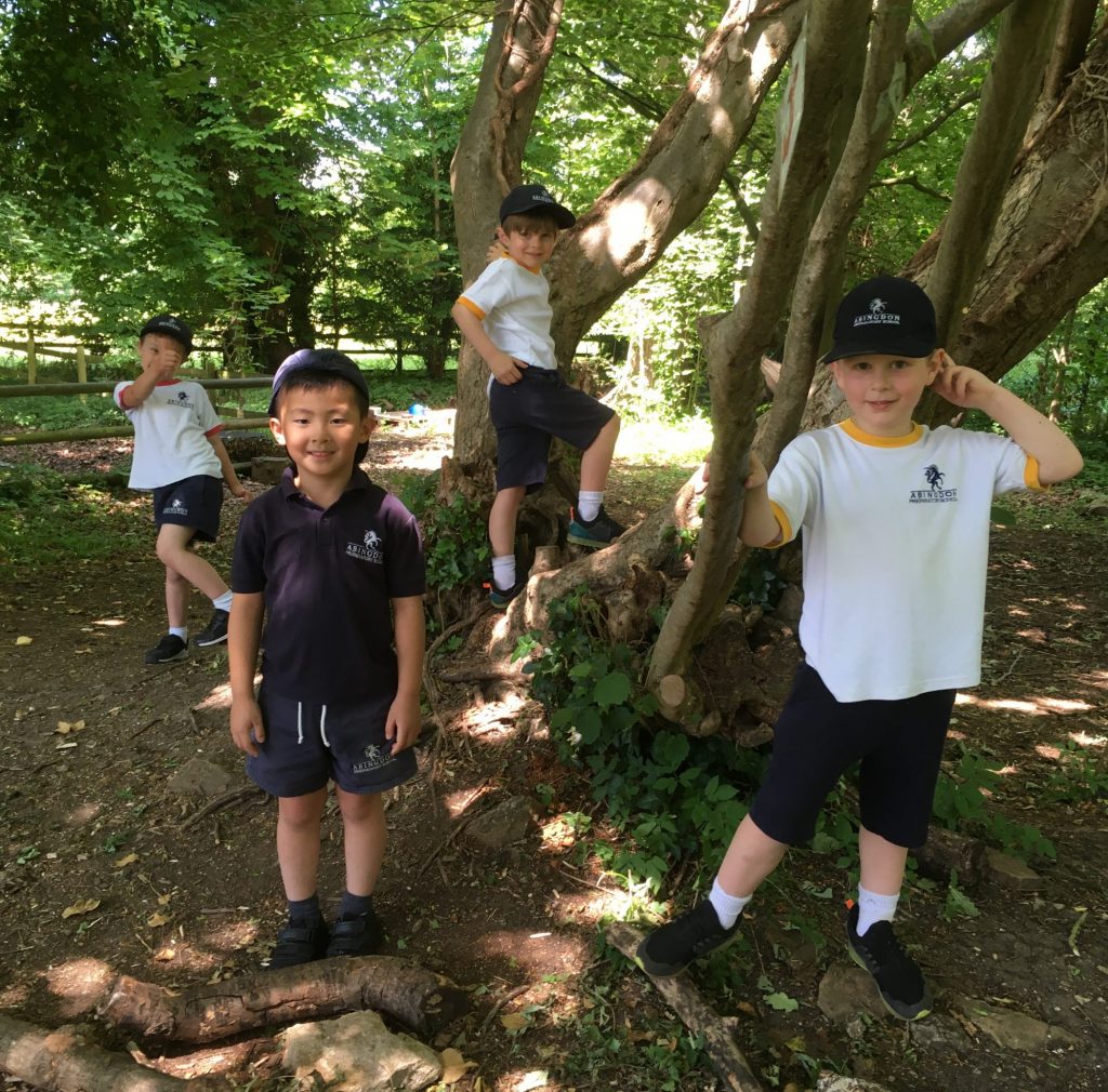 Abingdon Prep pupils playing outside