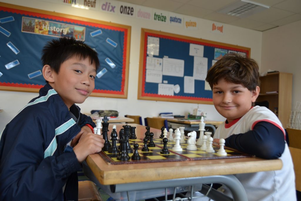 Abingdon Prep pupils playing chess