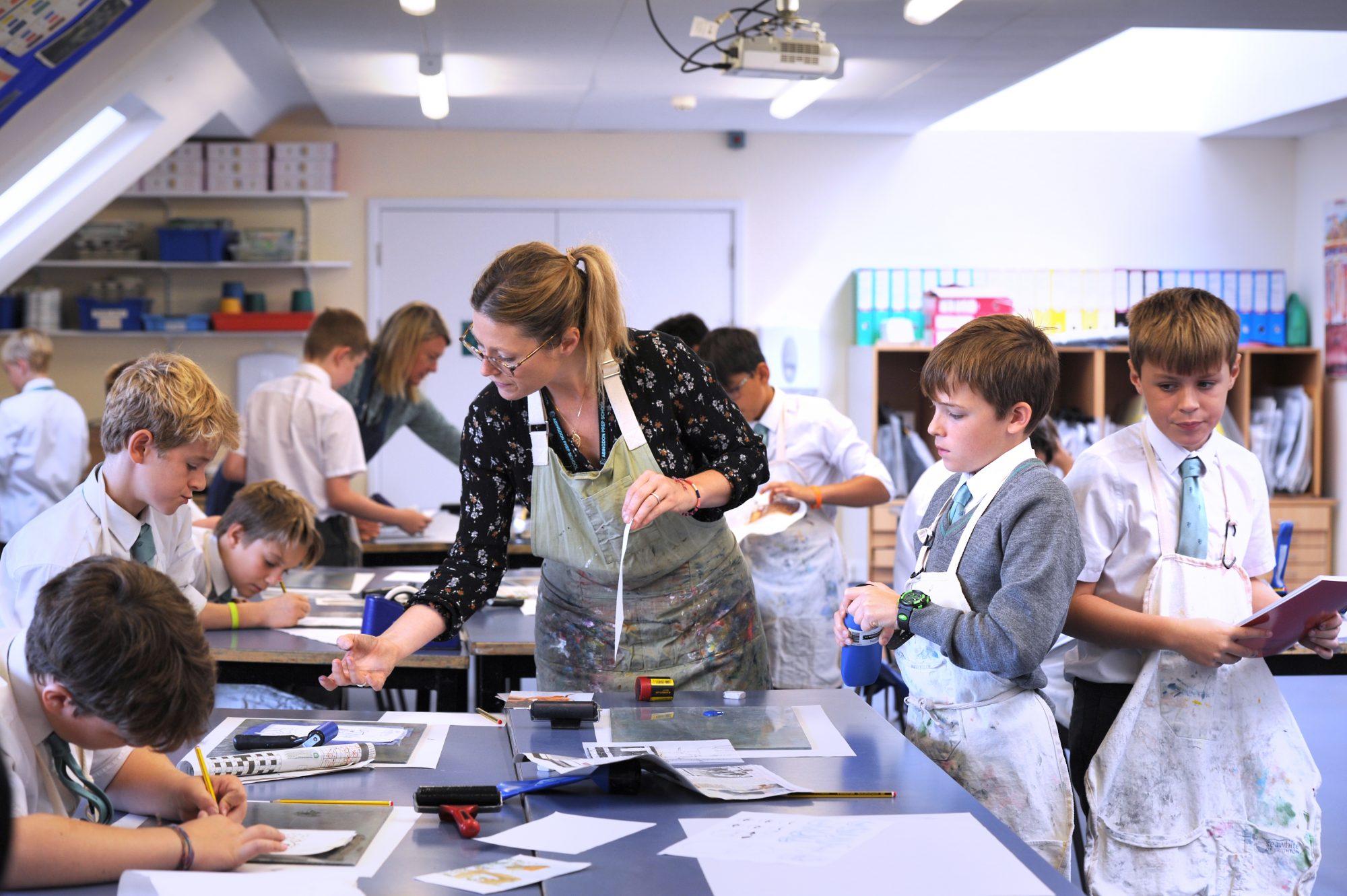 Abingdon Prep art lesson.