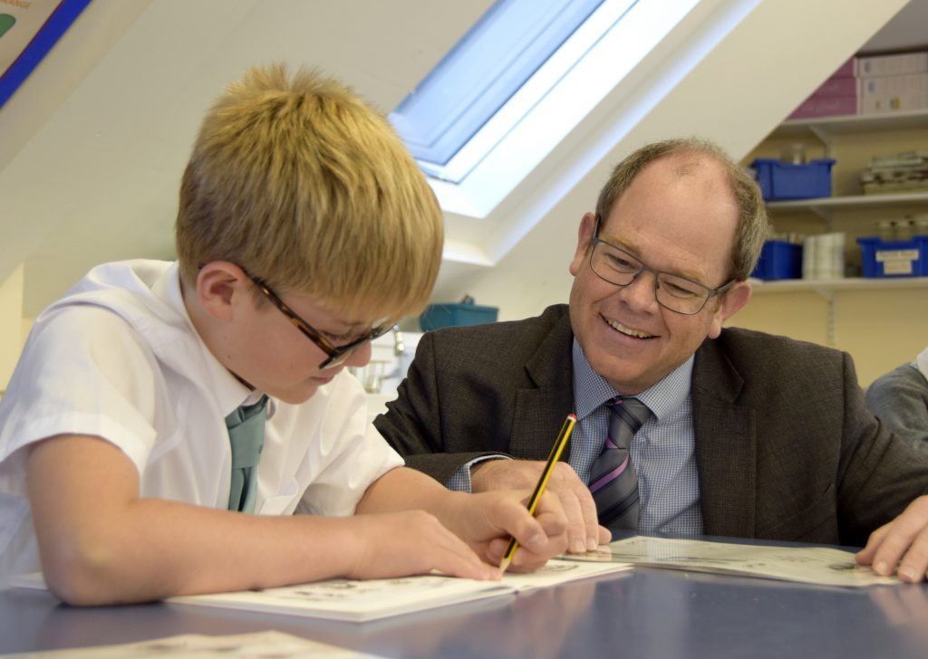 Abingdon Prep pupil with Head, Craig Williams.