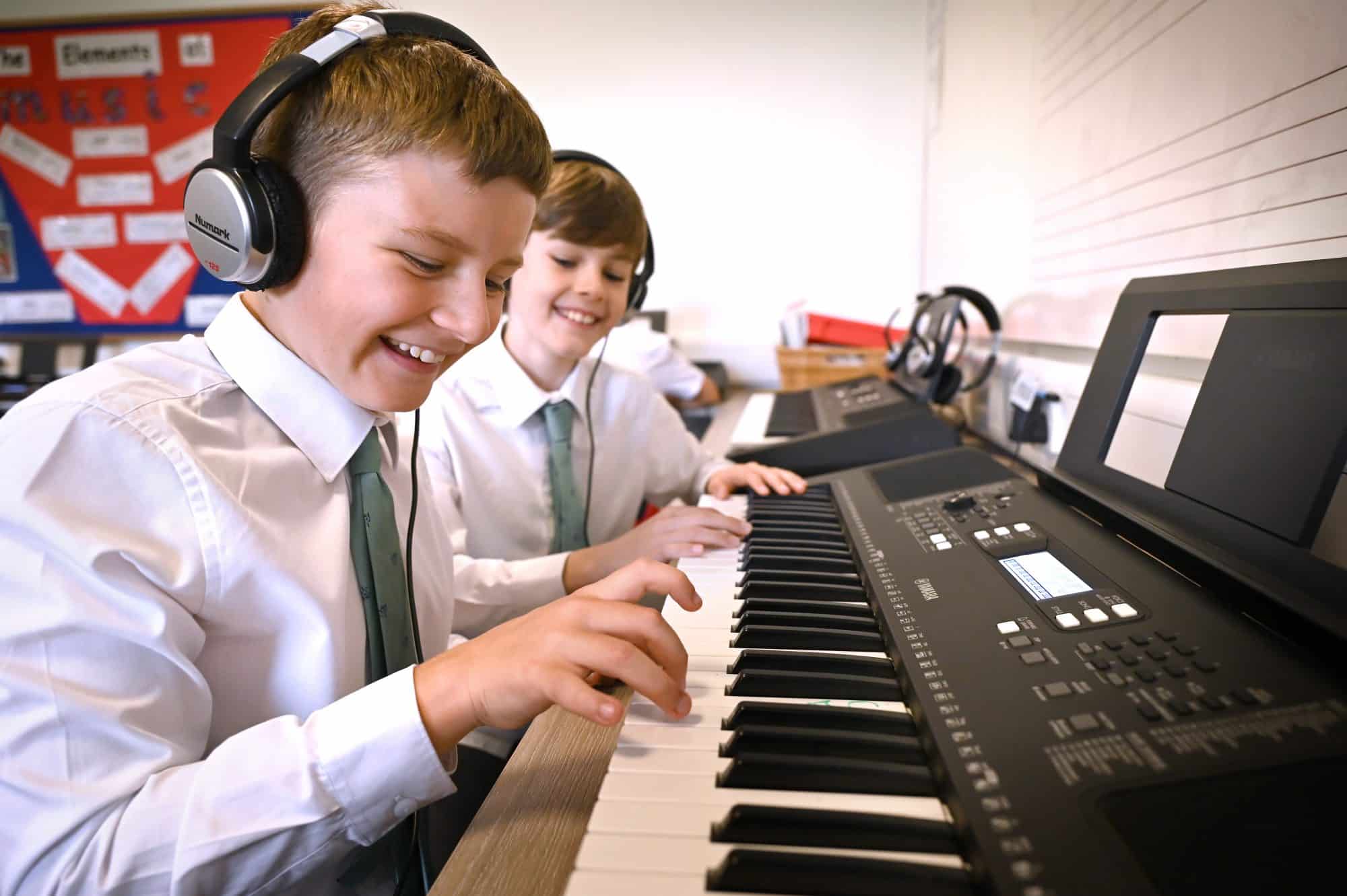 Abingdon Prep pupils in a music lesson