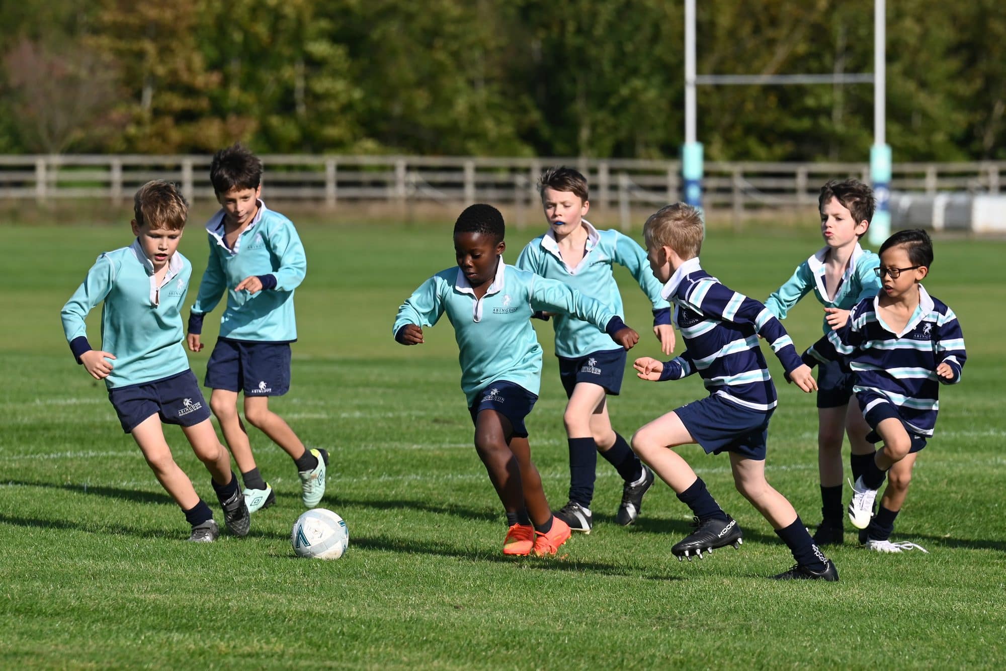 Abingdon Prep pupils playing football