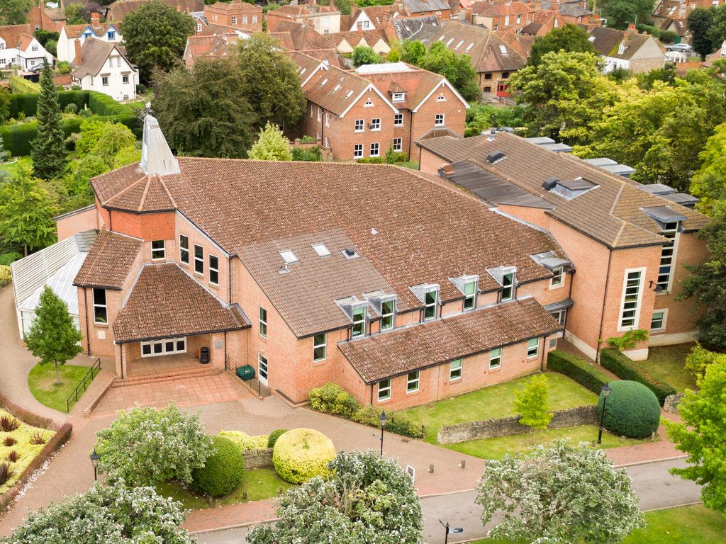 Aerial view of the Amey Theatre, located in Oxfordshire