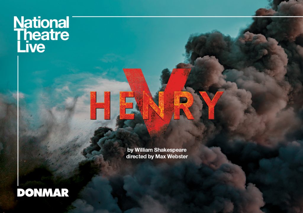 Henry V Poster - Henry V in big red letters in front of a big cloud of grey smoke