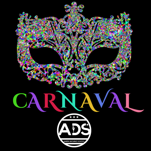 American Dance School Logo - Carnival Mask with Carnaval written underneath