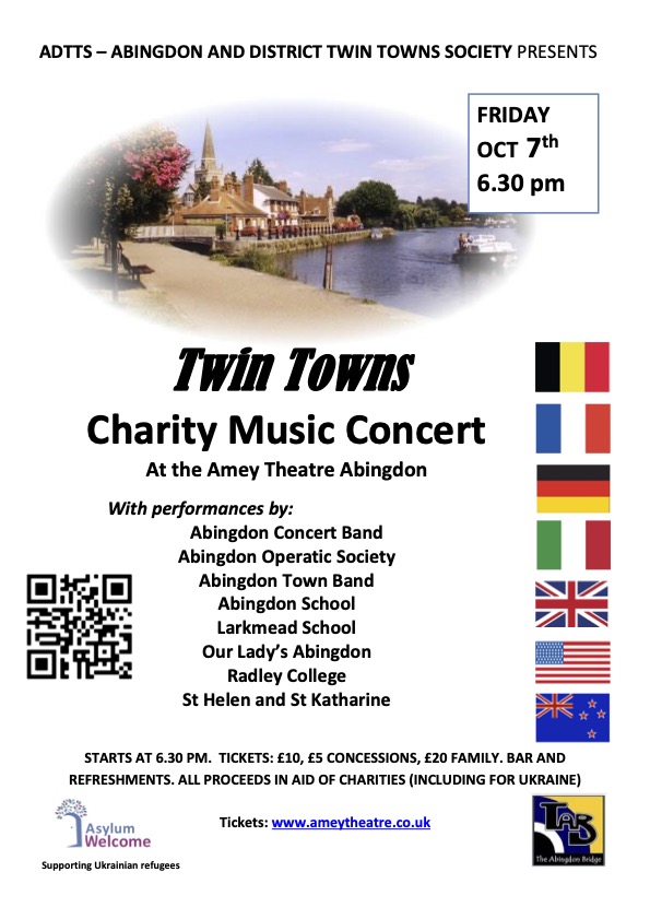 Poster depicting the Twin Towns Music Concert
