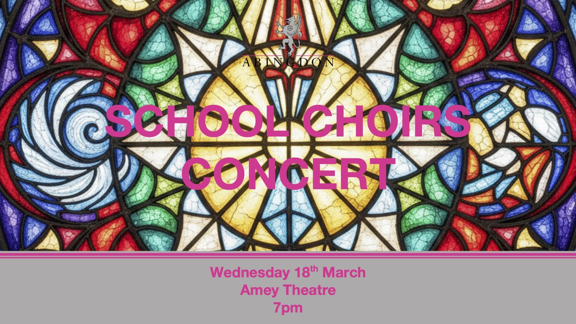 Colourful stain glass window