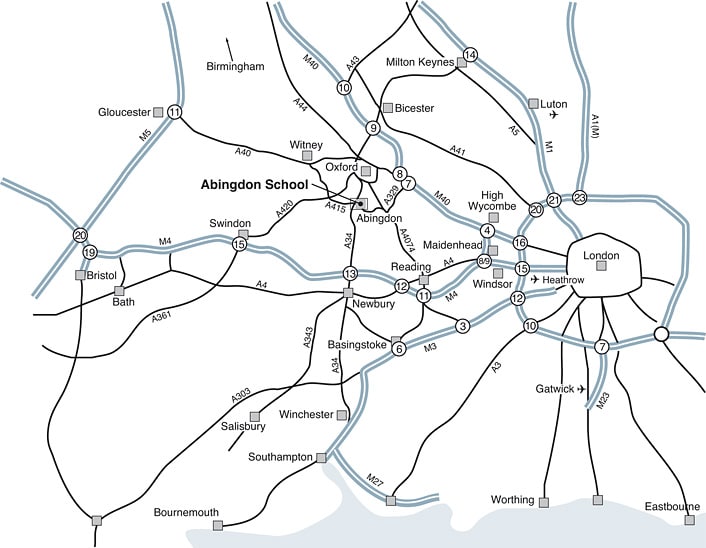 How to Find Us Abingdon Senior School