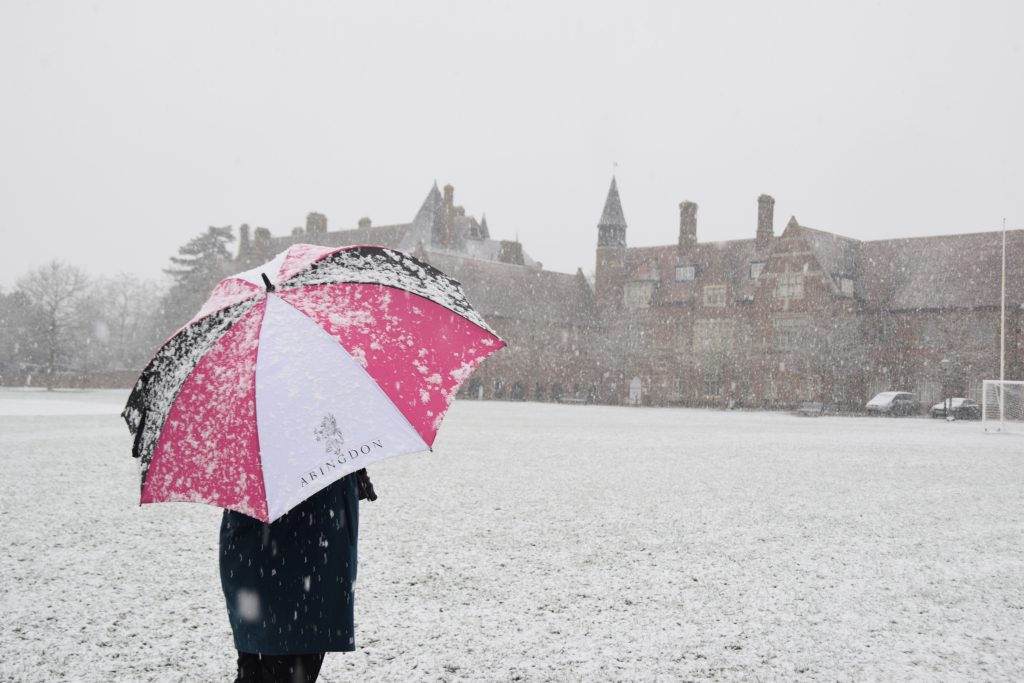 Abingdon School in the snow