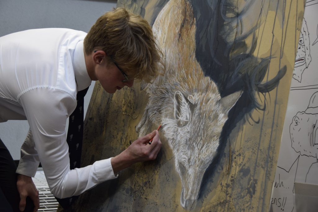 Abingdon School art lesson