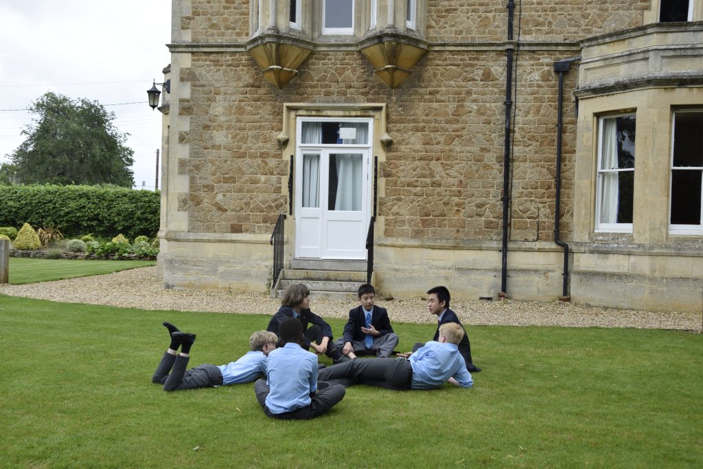 Abingdon School boarders socialising