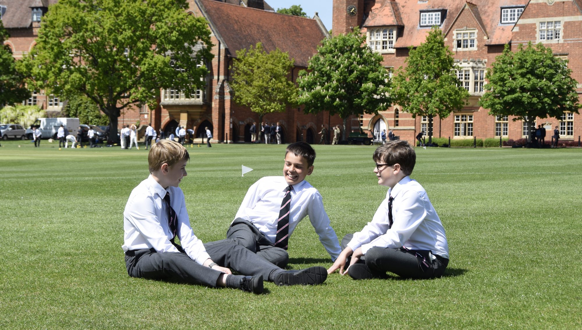 Abingdon School pupils outside